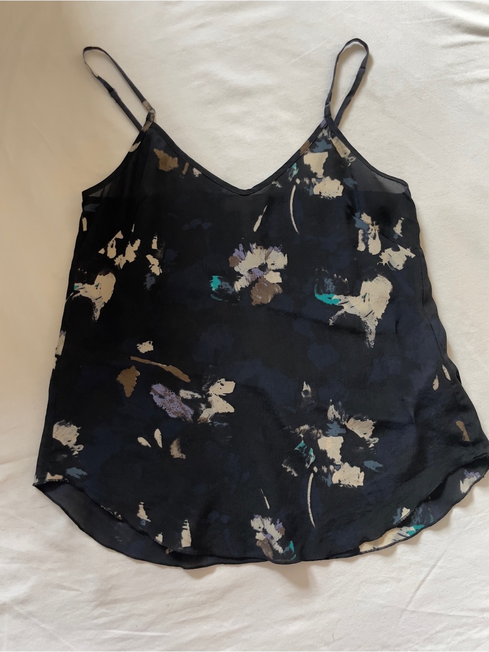 Aritzia Wilfred Minou 100% Silk Floral Camisole XXS